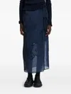 Cecilie Bahnsen April Floral Embroidered Wrap Skirt In Blue
