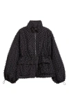 Cecilie Bahnsen Textured Balloon-sleeve Jacket In Black