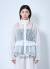 Cecilie Bahnsen Lace-trimmed Drawstring Jacket In White