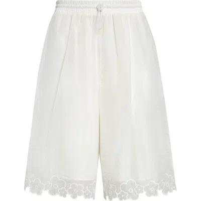 Cecilie Bahnsen Arya Nylon Bermuda Shorts In White