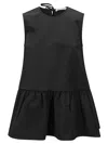 Cecilie Bahnsen Recycled Taffeta Crew Neck Top In Black