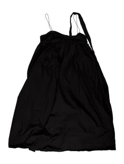 Pre-owned Cecilie Bahnsen Asymmetrical Long Dress In Black