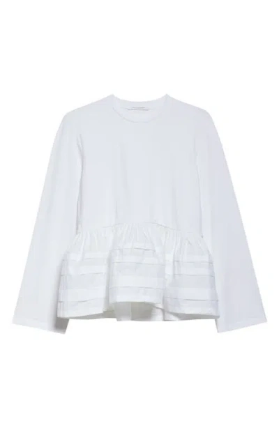 Cecilie Bahnsen Audrey Peplum Top In White