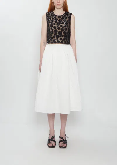 Cecilie Bahnsen Bala Cotton Skirt In White