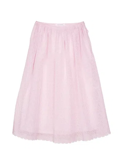 Cecilie Bahnsen Bala Floral Skirt In Neutral