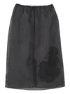 Cecilie Bahnsen Bambi Floral-embroidered Midi Skirt In Black