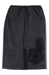 Cecilie Bahnsen Bambi Velvet-embellished Sheer Skirt In Black
