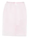 Cecilie Bahnsen Floral-embroidered Skirt In Pink