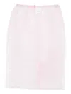 Cecilie Bahnsen Floral-embroidered Skirt In Pink