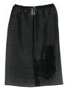 Cecilie Bahnsen Bambi Velvet-embellished Sheer Skirt In Black