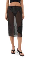 Cecilie Bahnsen Bambi Midi Skirt In Black