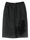Cecilie Bahnsen Bambi Velvet-embellished Sheer Skirt In Gray