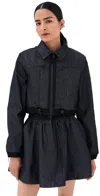Cecilie Bahnsen Banks Denim Jacket Indigo/black Denim In Black