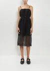 Cecilie Bahnsen Barr Liquid Myrtia Midi Dress In Black