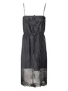 Cecilie Bahnsen Barr Flower Midi Dress In Black