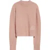 Cecilie Bahnsen Bega Floral Appliqué Wool Sweater In Pink