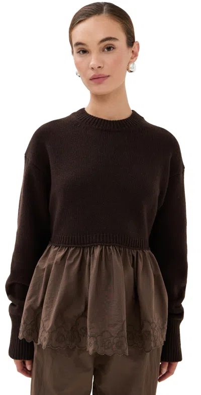 Cecilie Bahnsen Bera Recycled Cashmere Sweater Brown