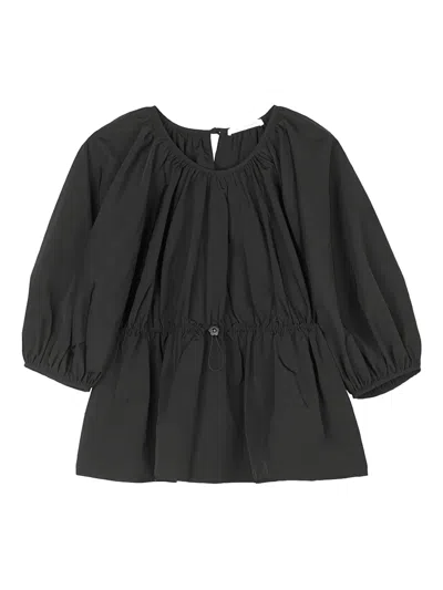 Cecilie Bahnsen Berta Gathered Top In Black