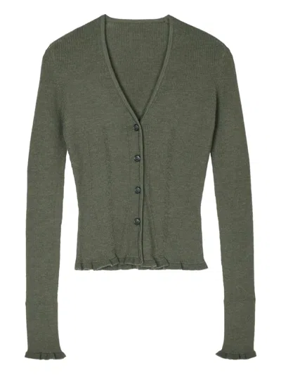 Cecilie Bahnsen Bessie Button-fastening Cardigan In Green