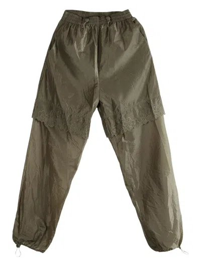 CECILIE BAHNSEN BIANCA LACE-INSERT TROUSERS
