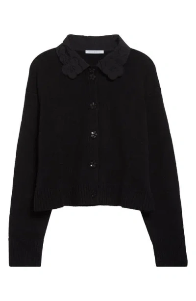 Cecilie Bahnsen Bibi Recycled Cashmere & Wool Cardigan In Black