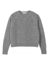 Cecilie Bahnsen Bidane Pullover Heritage Lace Knit Light Grey In Gray