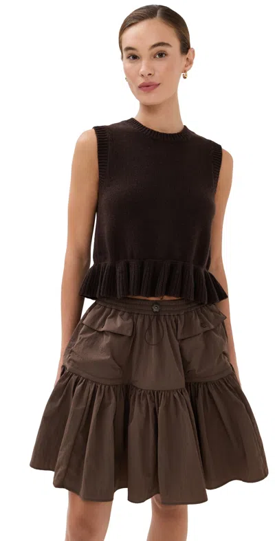Cecilie Bahnsen Bill Top Brown