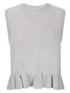 Cecilie Bahnsen Bill Vest Recycled Cashmere In Gray