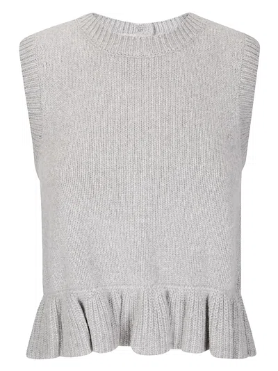Cecilie Bahnsen Bill Vest Recycled Cashmere In Gray