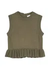 Cecilie Bahnsen Billie Ruffled Vest In Green