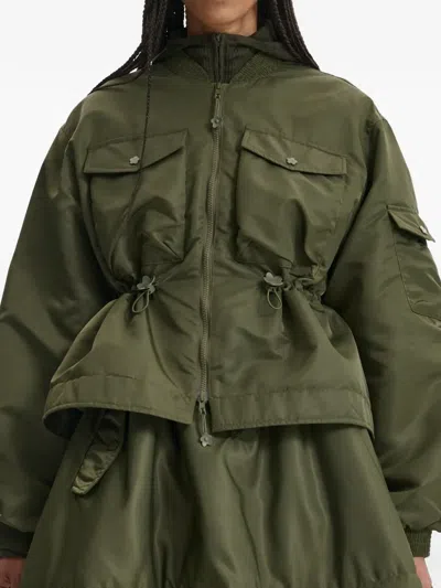 Cecilie Bahnsen Birdie Drawstring Pocket Jacket In Green