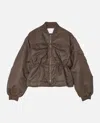 Cecilie Bahnsen Birdie Jacket Technical Nylon In Brown
