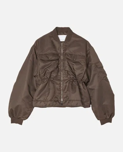 Cecilie Bahnsen Birdie Jacket Technical Nylon In Brown