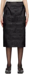 Cecilie Bahnsen Allegra Kumo Fil-coupé Midi Skirt In Black