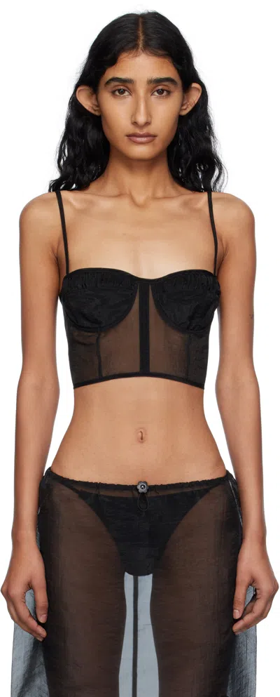 CECILIE BAHNSEN BLACK ANYA TOP