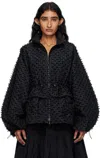 Cecilie Bahnsen Textured Balloon-sleeve Jacket In Black