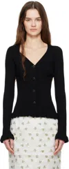 Cecilie Bahnsen Black Cassia Cardigan In Black