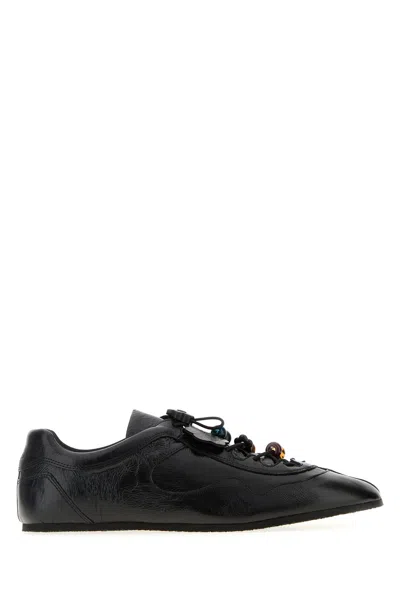Cecilie Bahnsen Black Leather Blaise Sneakers