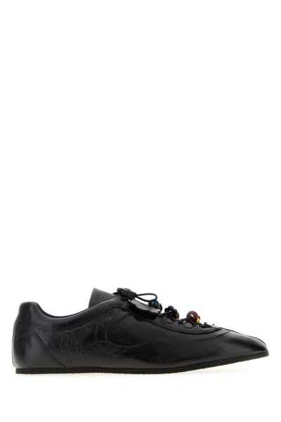 CECILIE BAHNSEN CECILIE BAHNSEN BLACK LEATHER BLAISE SNEAKERS
