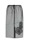 Cecilie Bahnsen Sheer Floral Applique Midi Skirt In Black