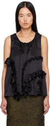 Cecilie Bahnsen Black Orsalina Tank Top In Black