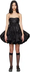 Cecilie Bahnsen Osha Kumo Fil-coupé Mini Dress In Black