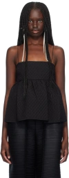 Cecilie Bahnsen Selena Bandeau Top With Open Back In Black