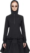 Cecilie Bahnsen Black The North Face Edition Dotknit Wool Baselayer Hoodie In Black