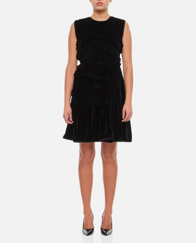 Cecilie Bahnsen Black Uki Sleeveless Velvet Dress