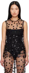 Cecilie Bahnsen Black Utania Tank Top In Black