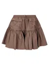 Cecilie Bahnsen Blair Skirt Recycled Taffeta In Brown