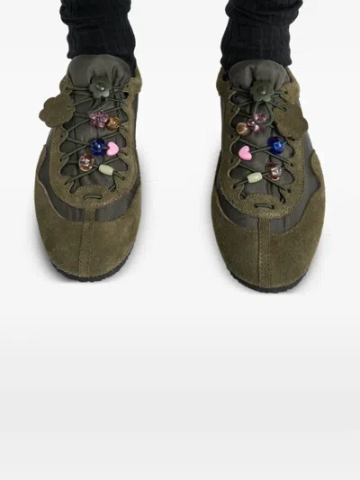 Cecilie Bahnsen Blaise Suede Technical Sneakers In Multi