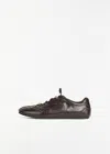 Cecilie Bahnsen Blaise Leather Sneaker In Brown