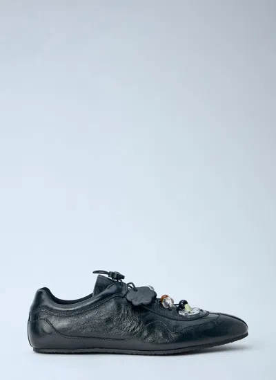 Cecilie Bahnsen Blaise Leather Sneakers In Animal Print